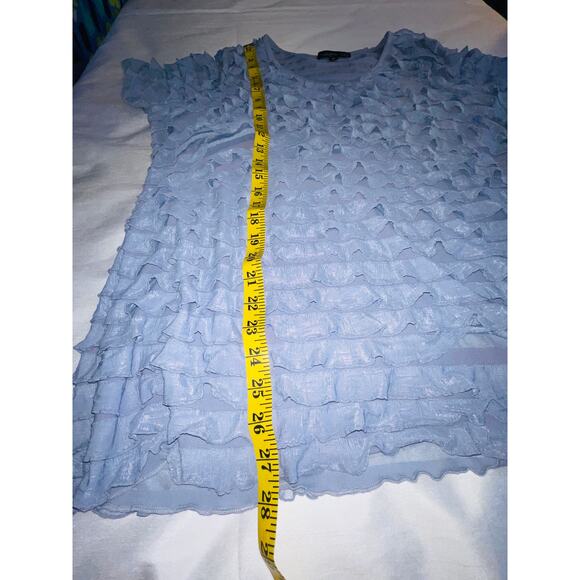 7 Wonders Woman Ruffle Tank - Women's‎ Size 1X - Beautiful Periwinkle - Picture 6 of 8